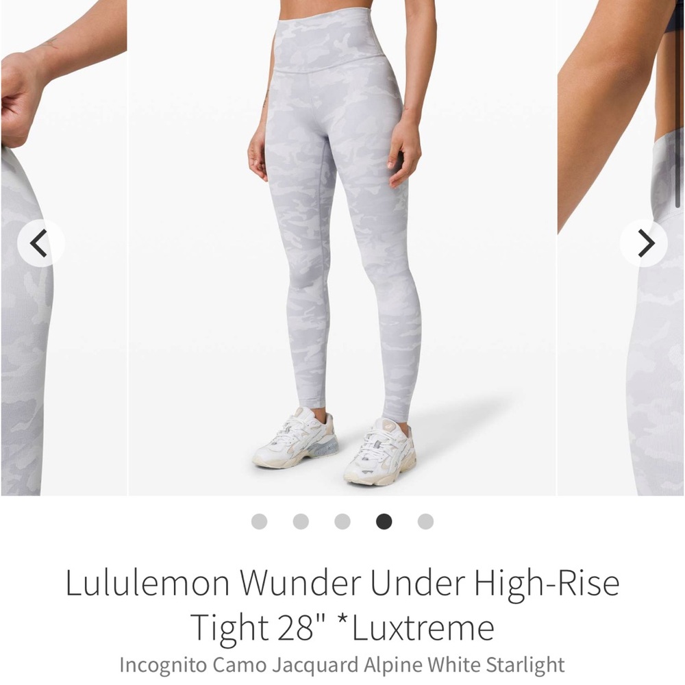 lululemon athletica Gray Camo Leggings